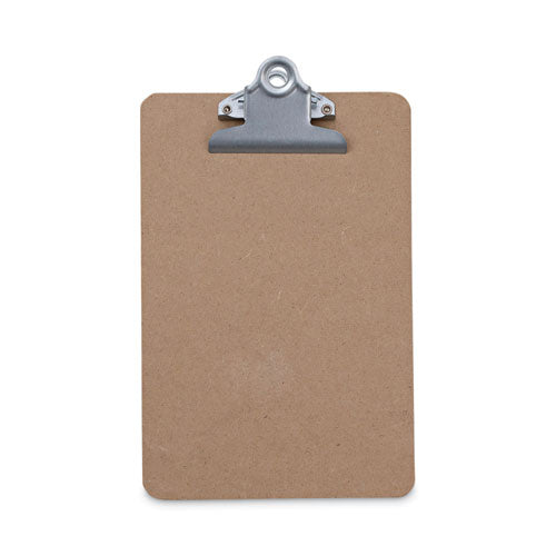 Image of Universal® Hardboard Clipboard, 0.75" Clip Capacity, Holds 5 x 8 Sheets, Brown, 3/Pack