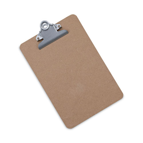 Image of Universal® Hardboard Clipboard, 0.75" Clip Capacity, Holds 5 x 8 Sheets, Brown, 3/Pack