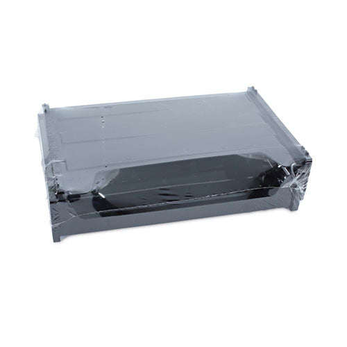 Image of Universal® Recycled Plastic Side Load Desk Trays, 2 Sections, Letter Size Files, 13" X 9" X 2.75", Black