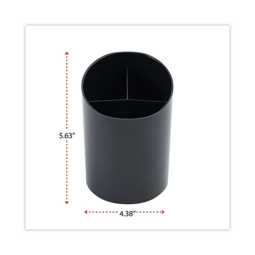 Image of Universal® Recycled Big Pencil Cup, Plastic, 4.38" Diameter x 5.63"h, Black