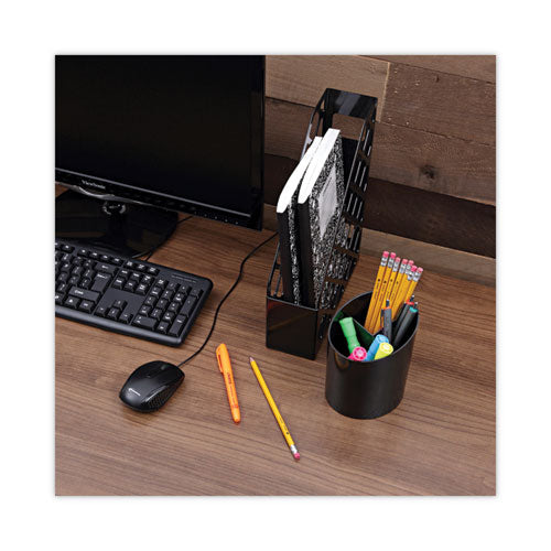 Image of Universal® Recycled Big Pencil Cup, Plastic, 4.38" Diameter x 5.63"h, Black