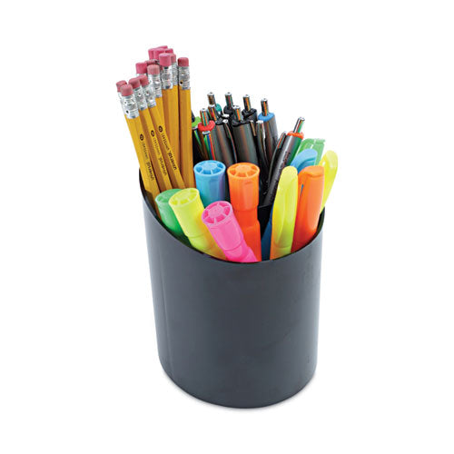 Image of Universal® Recycled Big Pencil Cup, Plastic, 4.38" Diameter x 5.63"h, Black