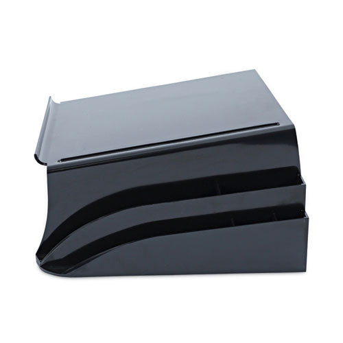 Image of Universal® Recycled Telephone Stand And Message Center, 12.25 X 10.5 X 5.25, Black
