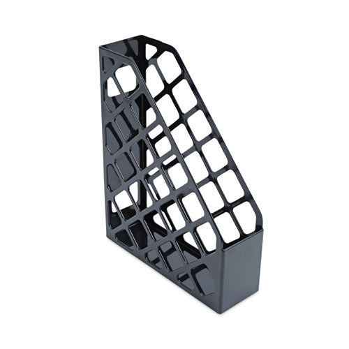 Image of Universal® Recycled Plastic Magazine File, 3 x 10 x 11.88, Black