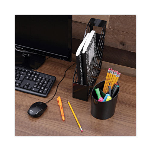 Image of Universal® Recycled Plastic Magazine File, 3 x 10 x 11.88, Black