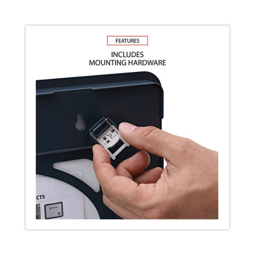 Image of Universal® Recycled Cubicle Dry Erase Board, 15.88" x 12.88", White Surface, Charcoal Gray Plastic Frame