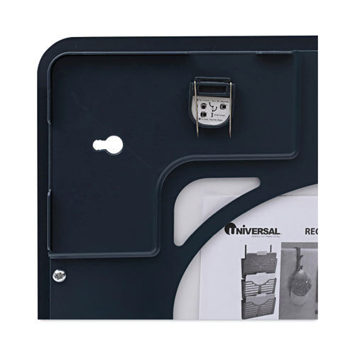 Image of Universal® Recycled Cubicle Dry Erase Board, 15.88" x 12.88", White Surface, Charcoal Gray Plastic Frame