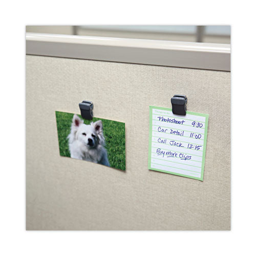 Image of Universal® Deluxe Recycled Cubicle Clips, 40 Sheet Capacity, Charcoal, 24/Pack