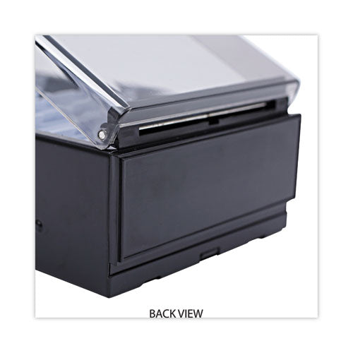 Image of Universal® Business Card File, Holds 600 2 X 3.5 Cards, 4.25 X 8.25 X 2.5, Metal/plastic, Black