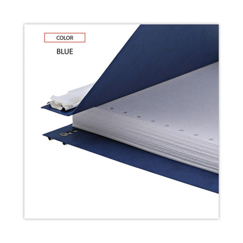Image of Universal® Pressboard Hanging Binder, 2 Posts, 6" Capacity, 9.5 X 11, Blue
