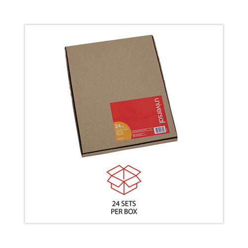 Image of Universal® Insertable Tab Index, 8-Tab, 11 x 8.5, Buff, Clear Tabs, 24 Sets