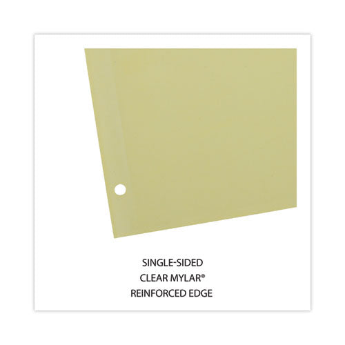 Image of Universal® Insertable Tab Index, 8-Tab, 11 x 8.5, Buff, Clear Tabs, 24 Sets