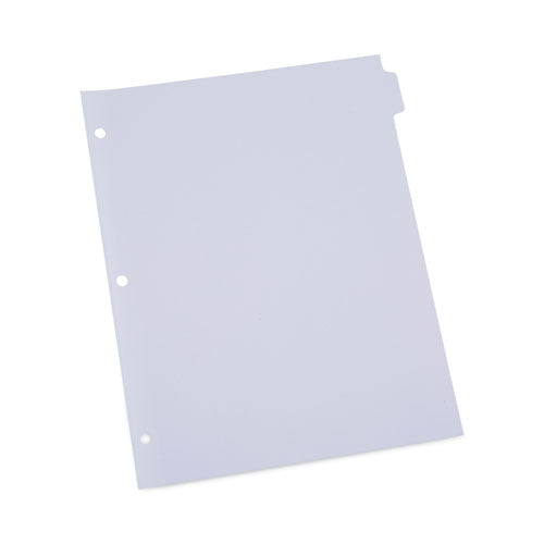 Image of Universal® Self-Tab Index Dividers, 8-Tab, 11 X 8.5, White, 24 Sets