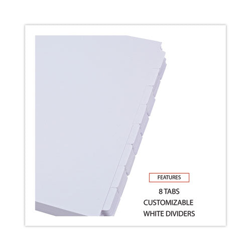 Image of Universal® Self-Tab Index Dividers, 8-Tab, 11 X 8.5, White, 24 Sets