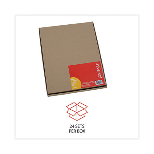 Image of Universal® Self-Tab Index Dividers, 8-Tab, 11 X 8.5, White, 24 Sets