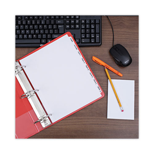 Image of Universal® Self-Tab Index Dividers, 8-Tab, 11 X 8.5, White, 24 Sets