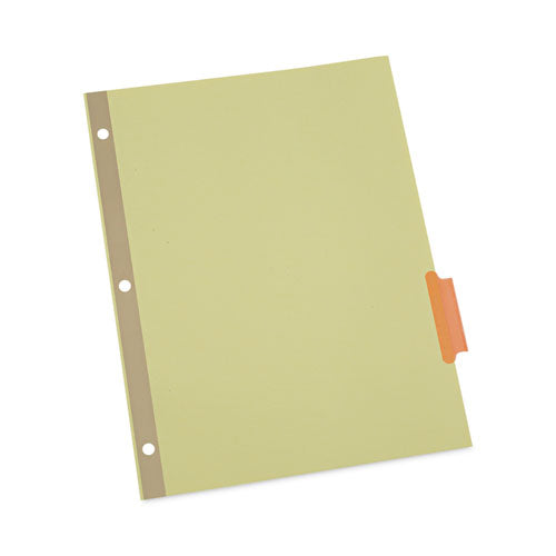 Image of Universal® Deluxe Extended Insertable Tab Indexes, 5-Tab, 11 x 8.5, Buff, Assorted tabs, 24 Sets