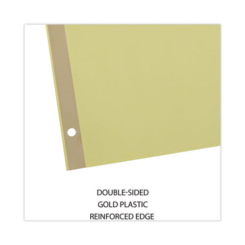 Image of Universal® Deluxe Extended Insertable Tab Indexes, 5-Tab, 11 x 8.5, Buff, Clear Tabs, 24 Sets