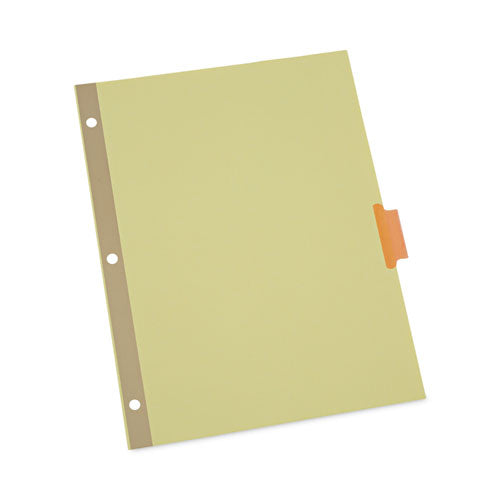 Image of Universal® Deluxe Extended Insertable Tab Indexes, 8-Tab, 11 x 8.5, Buff, Assorted Tabs, 24 Sets
