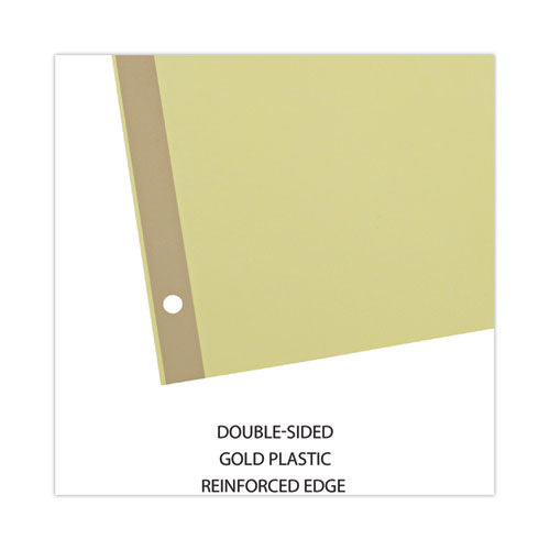 Image of Universal® Deluxe Extended Insertable Tab Indexes, 8-Tab, 11 x 8.5, Buff, Assorted Tabs, 24 Sets