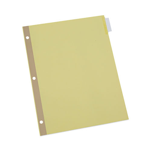 Image of Universal® Deluxe Extended Insertable Tab Indexes, 8-Tab, 11 x 8.5, Buff, Clear Tabs, 24 Sets