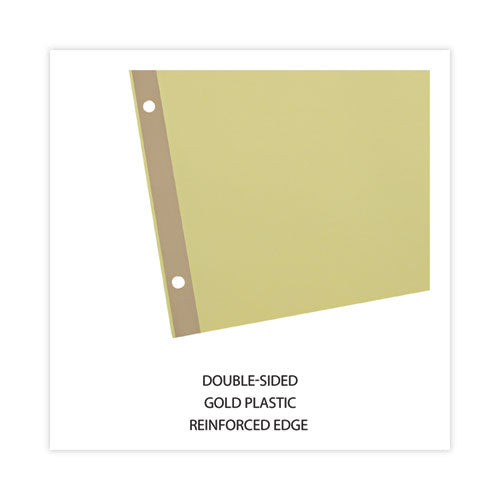 Image of Universal® Deluxe Extended Insertable Tab Indexes, 8-Tab, 11 x 8.5, Buff, Clear Tabs, 24 Sets