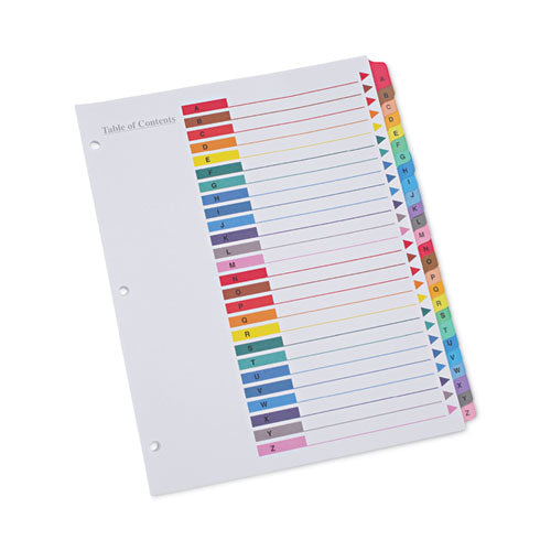 Image of Universal® Deluxe Table Of Contents Dividers For Printers, 26-Tab, A To Z, 11 X 8.5, White, 1 Set