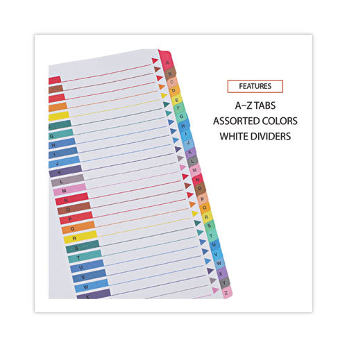 Image of Universal® Deluxe Table Of Contents Dividers For Printers, 26-Tab, A To Z, 11 X 8.5, White, 1 Set