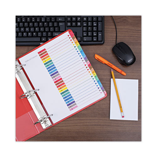 Image of Universal® Deluxe Table Of Contents Dividers For Printers, 26-Tab, A To Z, 11 X 8.5, White, 1 Set