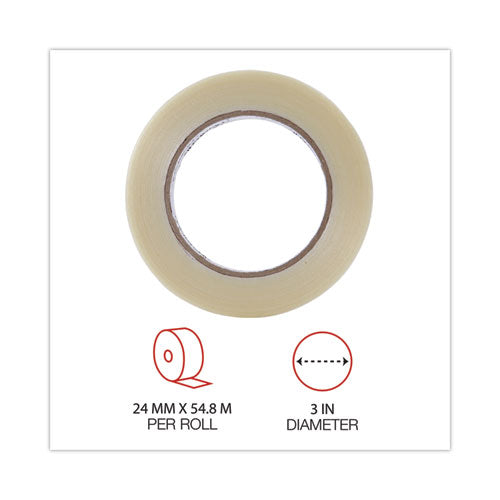 Image of Universal® 120# Utility Grade Filament Tape, 3" Core, 24 Mm X 54.8 M, Clear