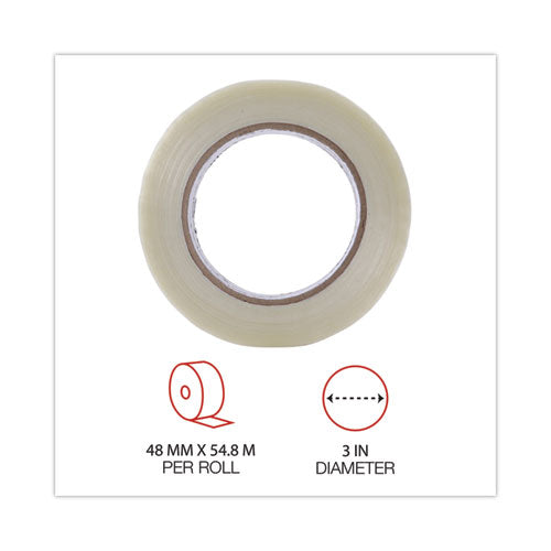 Image of Universal® 120# Utility Grade Filament Tape, 3" Core, 48 Mm X 54.8 M, Clear