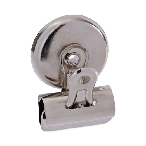 Image of Universal® Bulldog Magnetic Clips, Small, Nickel, 18/Pack
