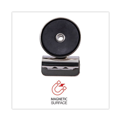 Image of Universal® Bulldog Magnetic Clips, Small, Nickel, 18/Pack