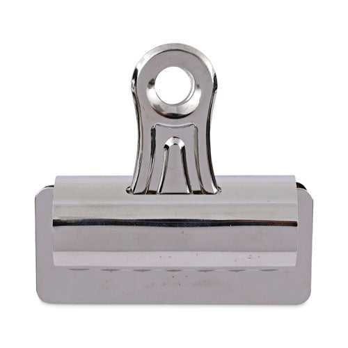 Image of Universal® Bulldog Clips, Jumbo, Nickel, 12/Pack