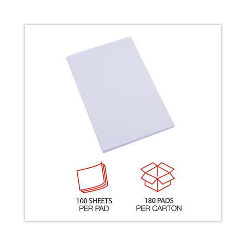 Image of Universal® Scratch Pad Value Pack, Unruled, 3 x 5, White, 100 Sheets, 180/Carton