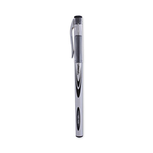 Image of Universal Gel Pen, Stick, Medium 0.7 Mm, Black Ink, Silver/black Barrel, Dozen