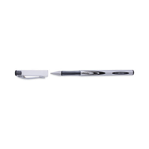 Image of Universal Gel Pen, Stick, Medium 0.7 Mm, Black Ink, Silver/black Barrel, Dozen