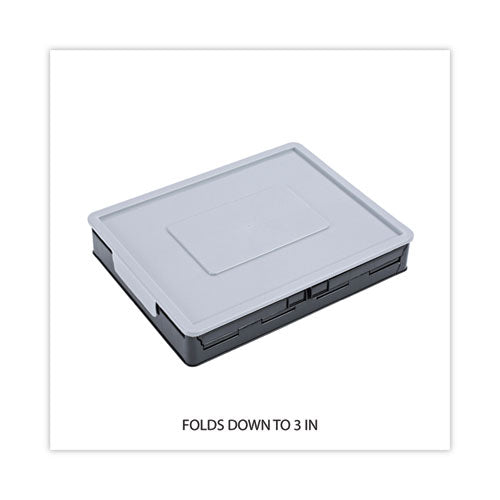 Image of Universal® Collapsible Crate, Letter/legal Files, 17.25" X 14.25" X 10.5", Black/gray, 2/pack