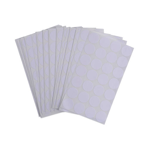 Image of Universal® Self-Adhesive Removable Color-Coding Labels, 0.75" dia, White, 28/Sheet, 36 Sheets/Pack
