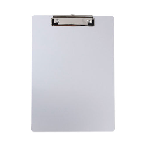 Image of Universal® Aluminum Clipboard with Low Profile Clip, 0.5" Clip Capacity, Holds 8.5 x 11 Sheets, Aluminum