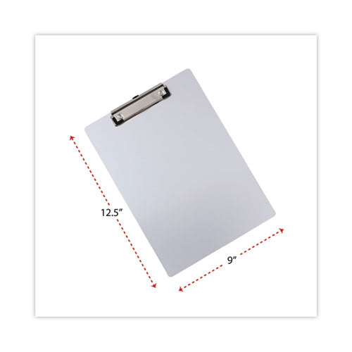 Image of Universal® Aluminum Clipboard with Low Profile Clip, 0.5" Clip Capacity, Holds 8.5 x 11 Sheets, Aluminum