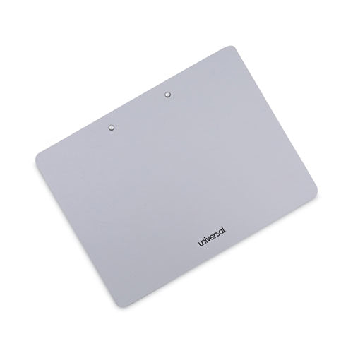 Image of Universal® Plastic Brushed Aluminum Clipboard, Landscape Orientation, 0.5" Clip Capacity, Holds 11 x 8.5 Sheets, Silver