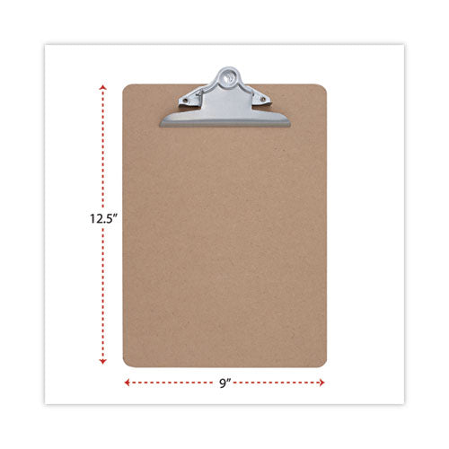 Image of Universal® Hardboard Clipboard, 1.25" Clip Capacity, Holds 8.5 x 11 Sheets, Brown, 3/Pack