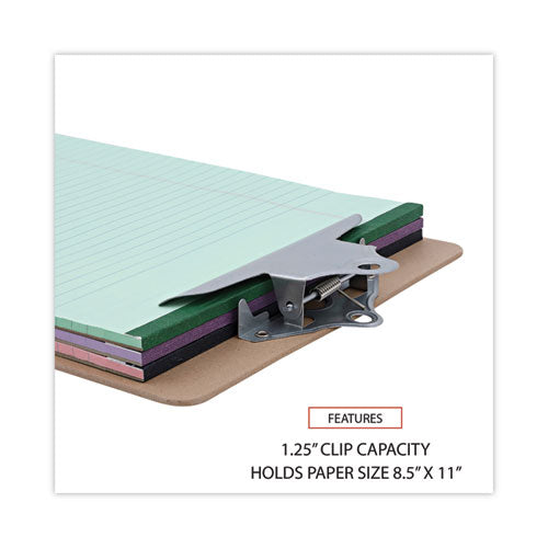 Image of Universal® Hardboard Clipboard, 1.25" Clip Capacity, Holds 8.5 x 11 Sheets, Brown, 3/Pack