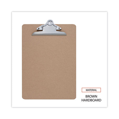 Image of Universal® Hardboard Clipboard, 1.25" Clip Capacity, Holds 8.5 x 11 Sheets, Brown, 3/Pack
