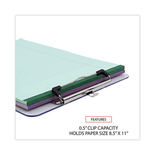 Image of Universal® Plastic Clipboard with Low Profile Clip, 0.5" Clip Capacity, Holds 8.5 x 11 Sheets, Clear