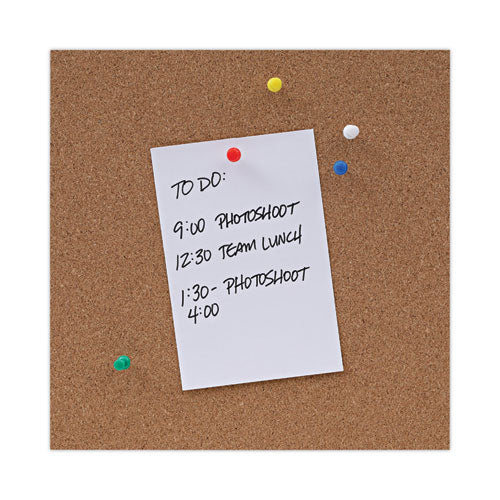 Image of Universal® Cork Board with Oak Style Frame, 24" x 18", Tan Surface, Oak Finished Wood Frame