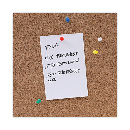 Image of Universal® Cork Bulletin Board, 36" x 24", Tan Surface, Satin Aluminum Frame