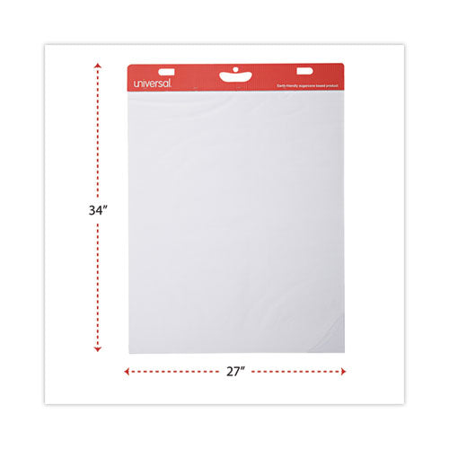 Image of Universal® Renewable Resource Sugarcane Based Easel Pads, Unruled, 27 x 34, White, 50 Sheets, 2/Carton