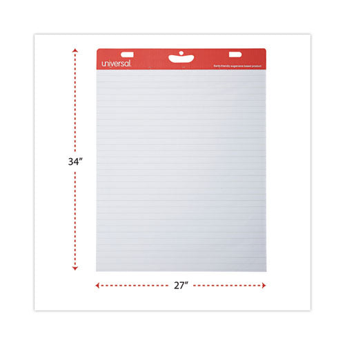 Image of Universal® Renewable Resource Sugarcane Based Easel Pads, Presentation Format (1" Rule), 27 x 34, White, 50 Sheets, 2/Carton